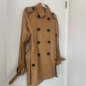 Coach Tan Double-Breasted Trench Coat